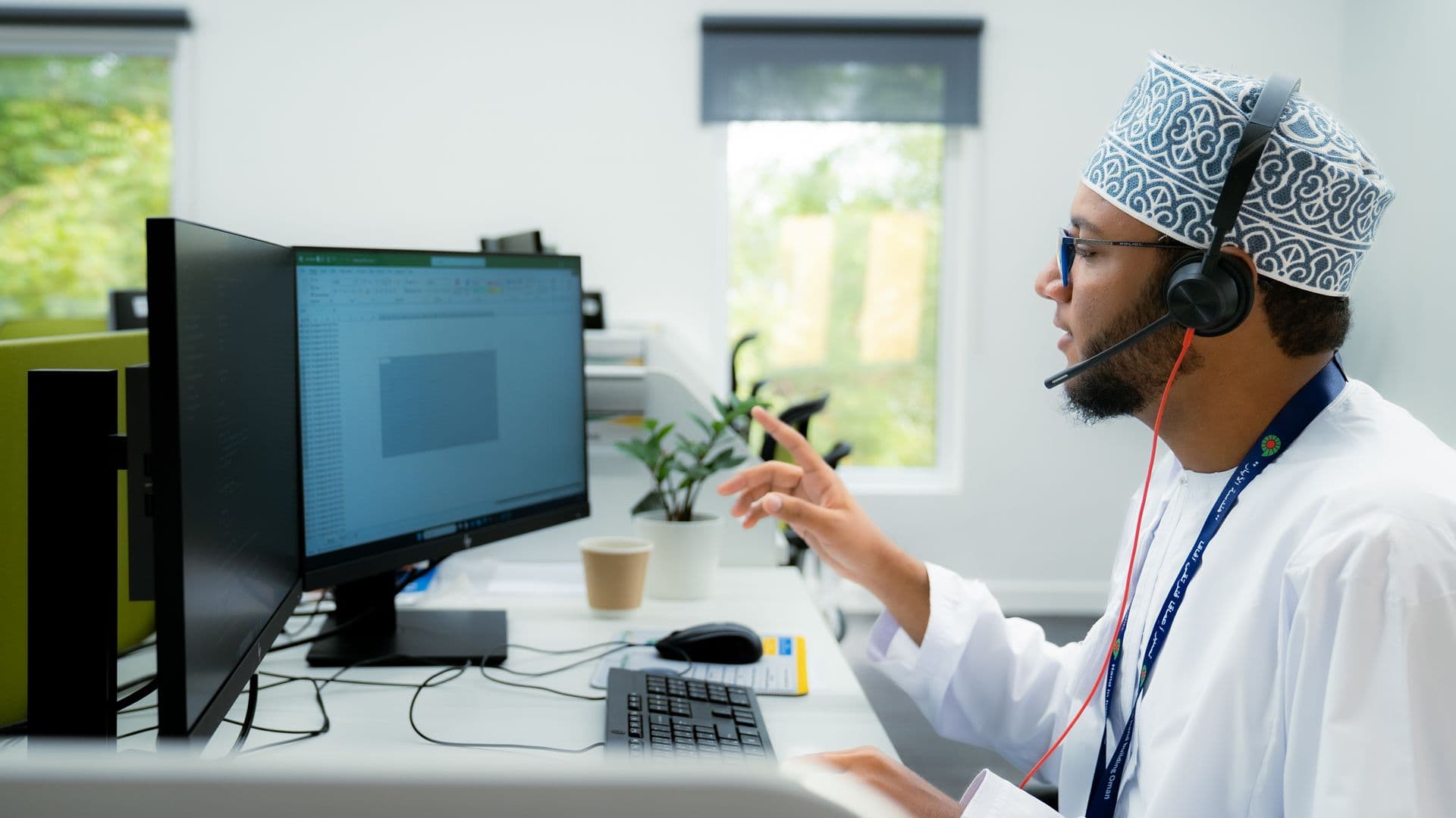 Ahmed Al-Khaldi at work
